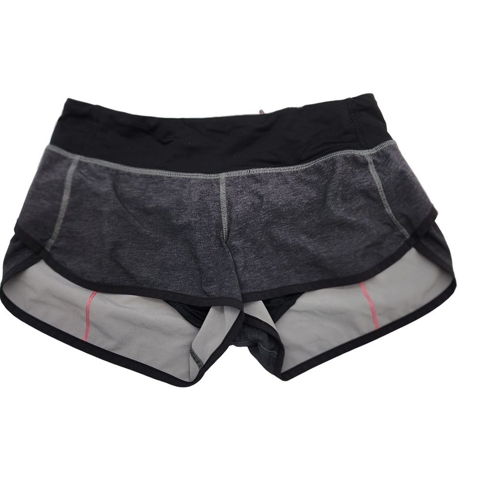 Lululemon heathered Black Speed Short Womens size 4